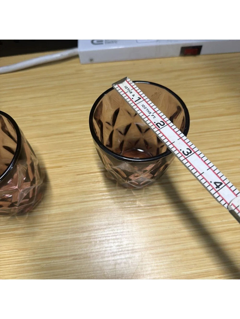 VTG 2 Jeannette Glass Company Windsor purple Amethyst depression glass tumblers*